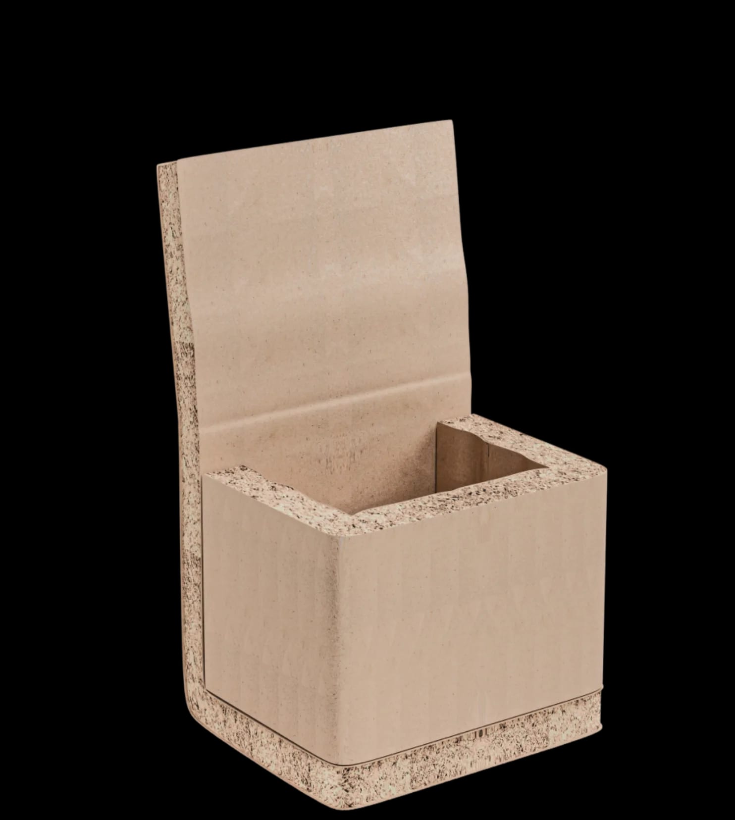 Cellulose Insulation liner, flat-pack recyclable cooler