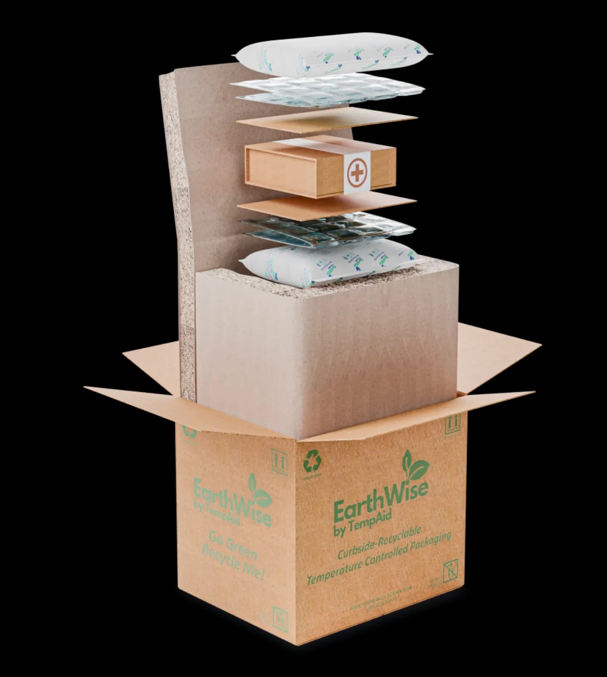 SteadyPac EarthWise recyclable shipper packed with gel packs