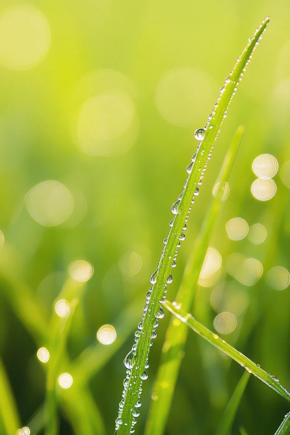 Fresh green grass with morning dew