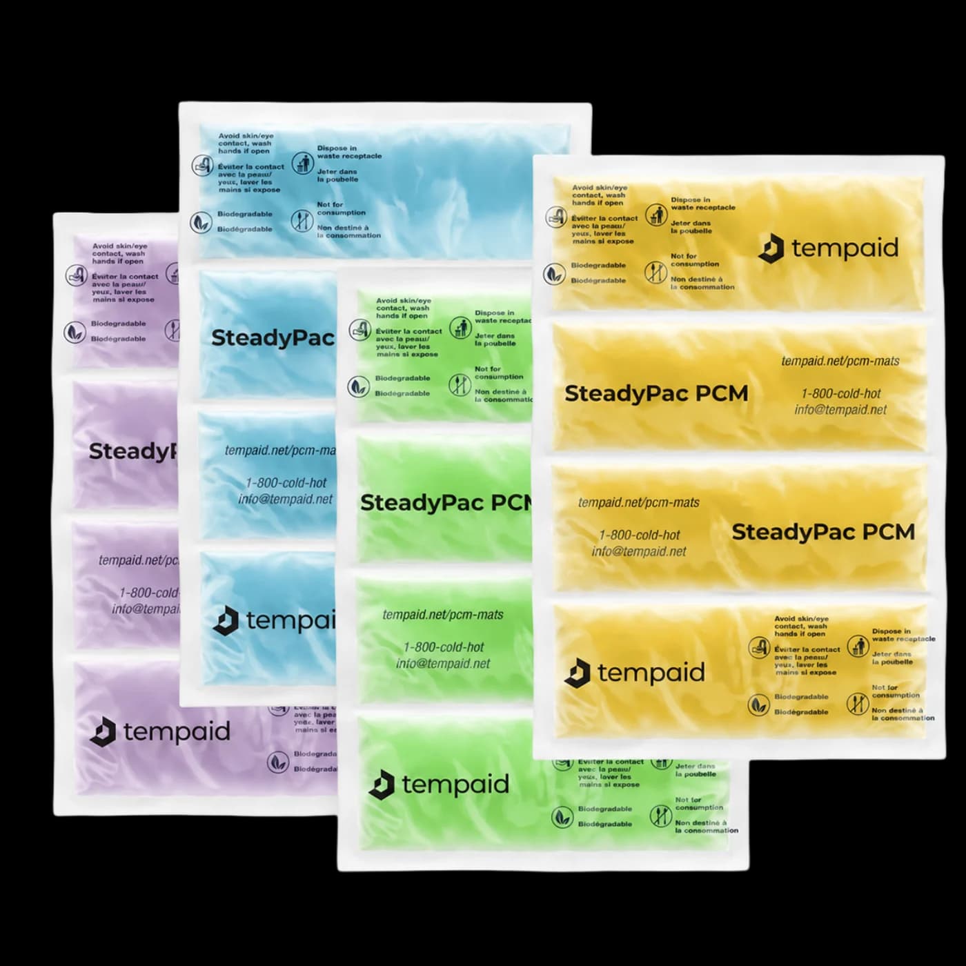 PCM Mats, flexible color-coded phase-change mats