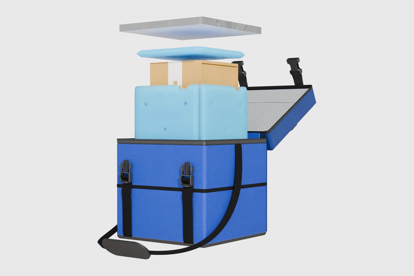 SteadyPac Move with the lid and top plate lifted off
