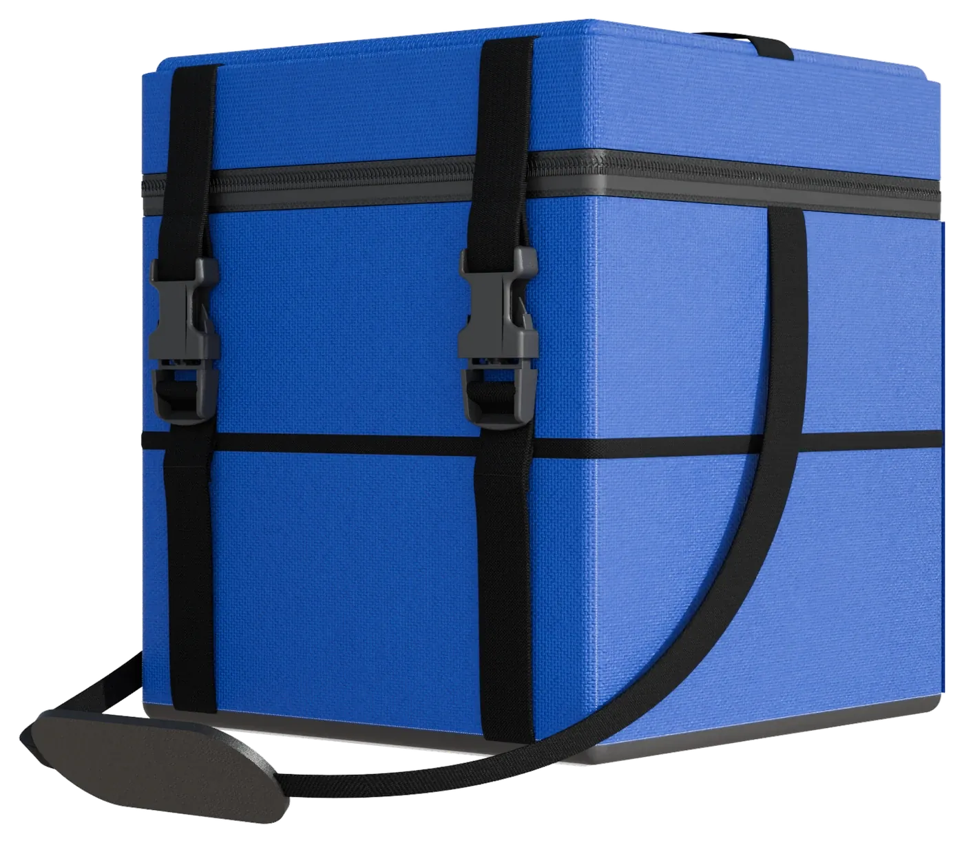 SteadyPac Move insulated VIP shipper with shoulder strap and compression straps