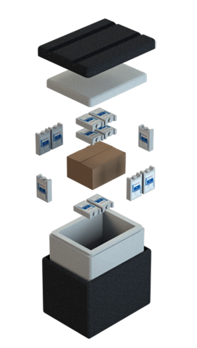 vaccine shipper 3D model small 2 TempAid qualified packaging for Covid-19 vaccines - 3D model
