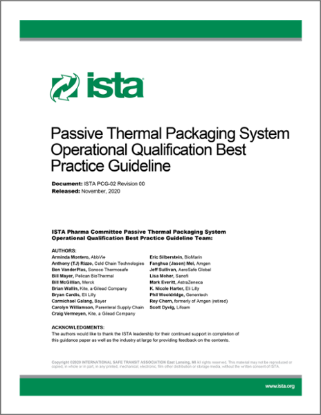 medium Cover - ISTA PCG-02 Passive Thermal Packaging System OQ Best Practice Guidelines Qualifying Packaging - Tempaid.net